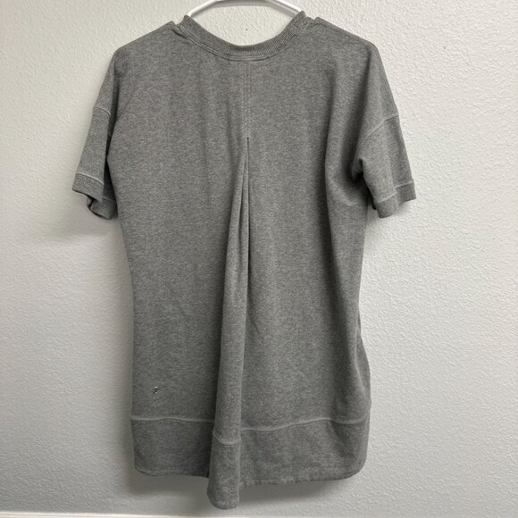 Lululemon Mudra Sweatshirt Heathered Medium Grey Size 8 Womens Short Sleeve - Picture 3 of 4